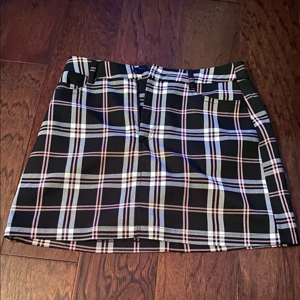 Womens plaid button skirt | size Small